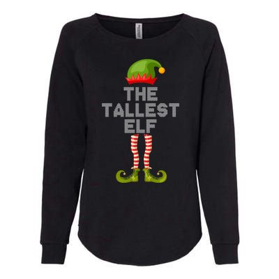 The Tallest Elf Funny Matching Christmas Womens California Wash Sweatshirt