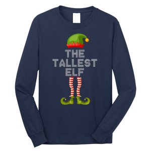 The Tallest Elf Funny Matching Christmas Long Sleeve Shirt