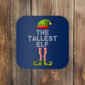 The Tallest Elf Funny Matching Christmas Coaster