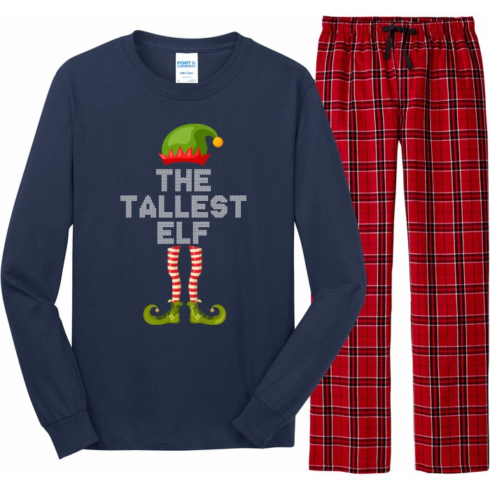 The Tallest Elf Funny Matching Christmas Long Sleeve Pajama Set