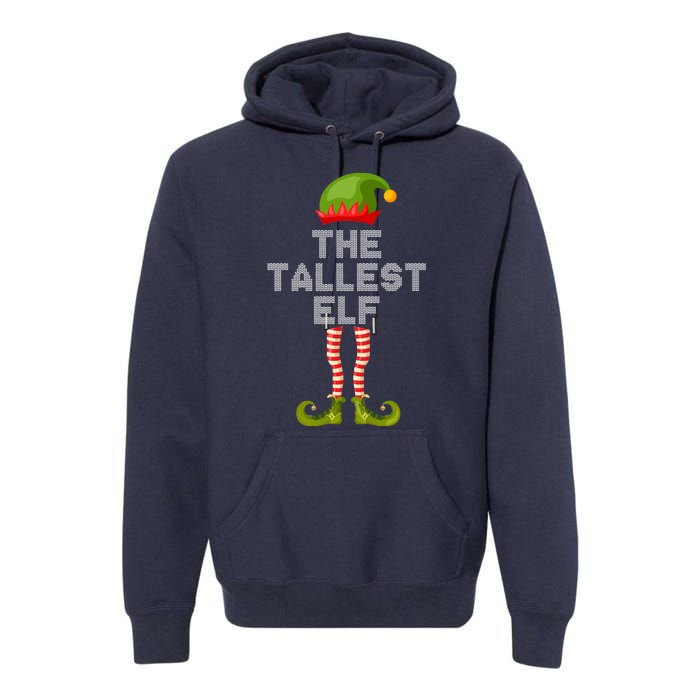 The Tallest Elf Funny Matching Christmas Premium Hoodie