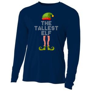 The Tallest Elf Funny Matching Christmas Cooling Performance Long Sleeve Crew