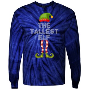 The Tallest Elf Funny Matching Christmas Tie-Dye Long Sleeve Shirt