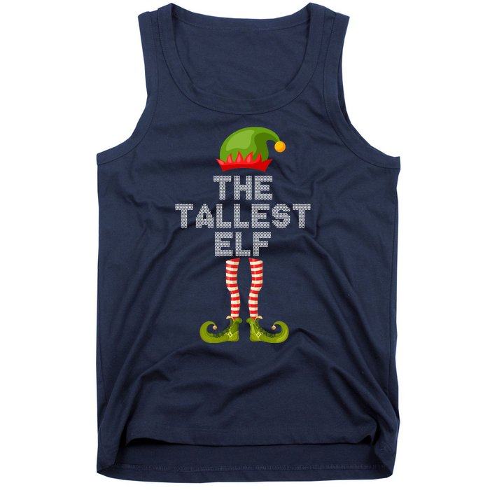 The Tallest Elf Funny Matching Christmas Tank Top