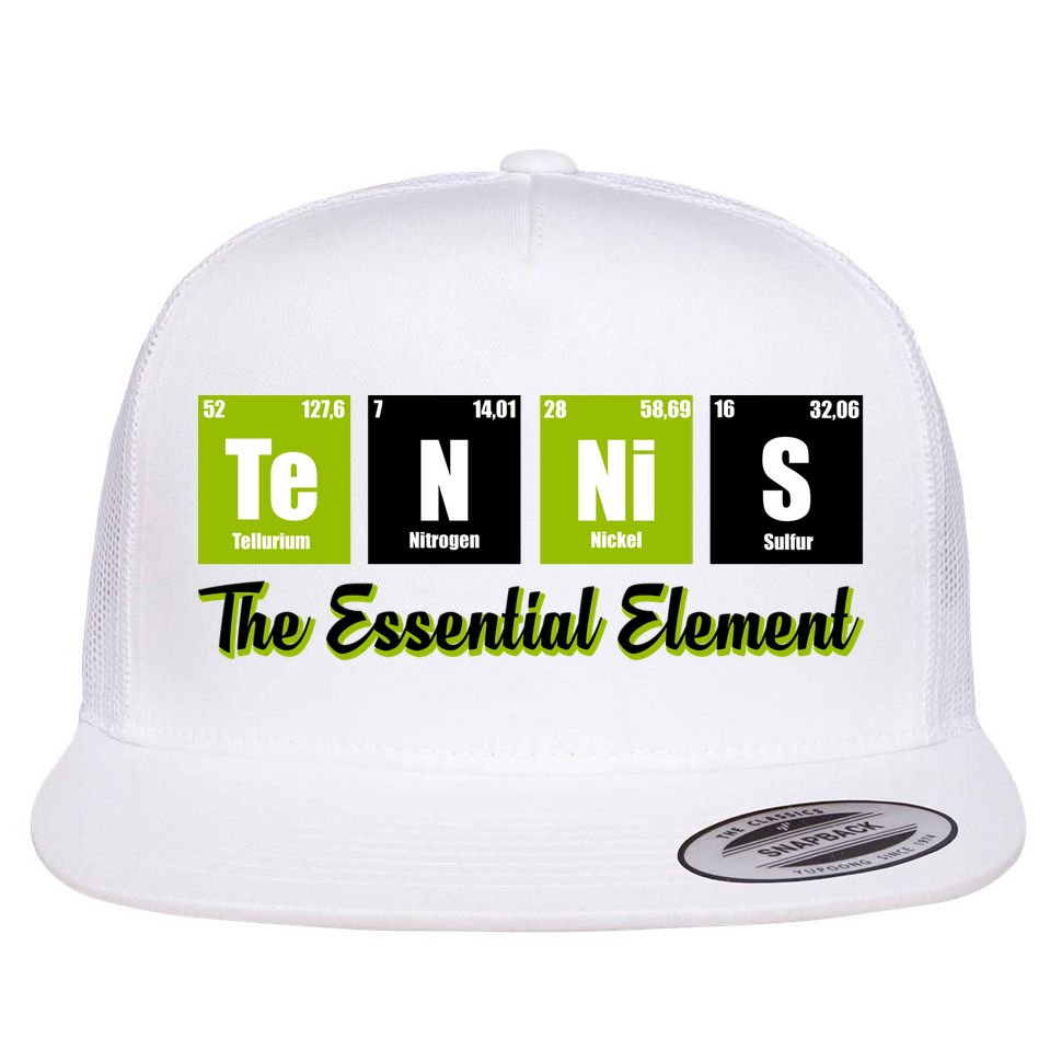 Tennis The Essential Element Flat Bill Trucker Hat