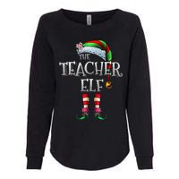 The Teacher Elf  Matching Family Funny Xmas Womens California Wash Sweatshirt