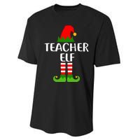 The Teacher Elf Performance Sprint T-Shirt