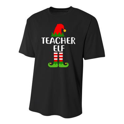 The Teacher Elf Youth Performance Sprint T-Shirt