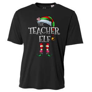 The Teacher Elf Matching Family Funny Christmas Elf Cooling Performance Crew T-Shirt