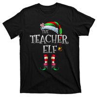 The Teacher Elf Matching Family Funny Christmas Elf T-Shirt