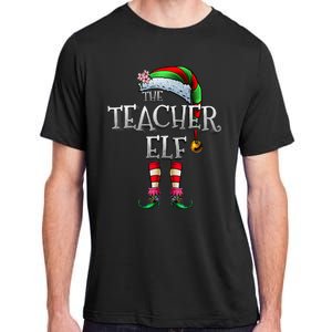 The Teacher Elf Matching Family Funny Christmas Elf Adult ChromaSoft Performance T-Shirt