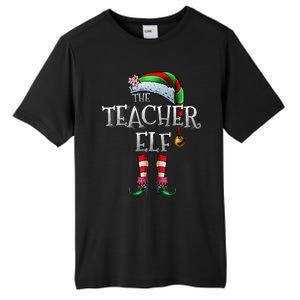 The Teacher Elf Matching Family Funny Christmas Elf Tall Fusion ChromaSoft Performance T-Shirt