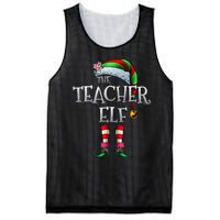 The Teacher Elf Matching Family Funny Christmas Elf Mesh Reversible Basketball Jersey Tank