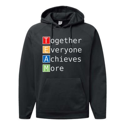 Team Together Everyone Achieves More Performance Fleece Hoodie