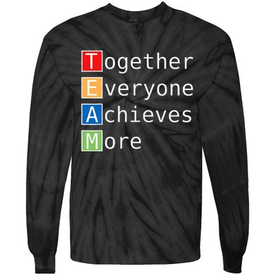 Team Together Everyone Achieves More Tie-Dye Long Sleeve Shirt