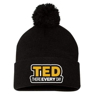 Ted There Every Day Pom Pom 12in Knit Beanie