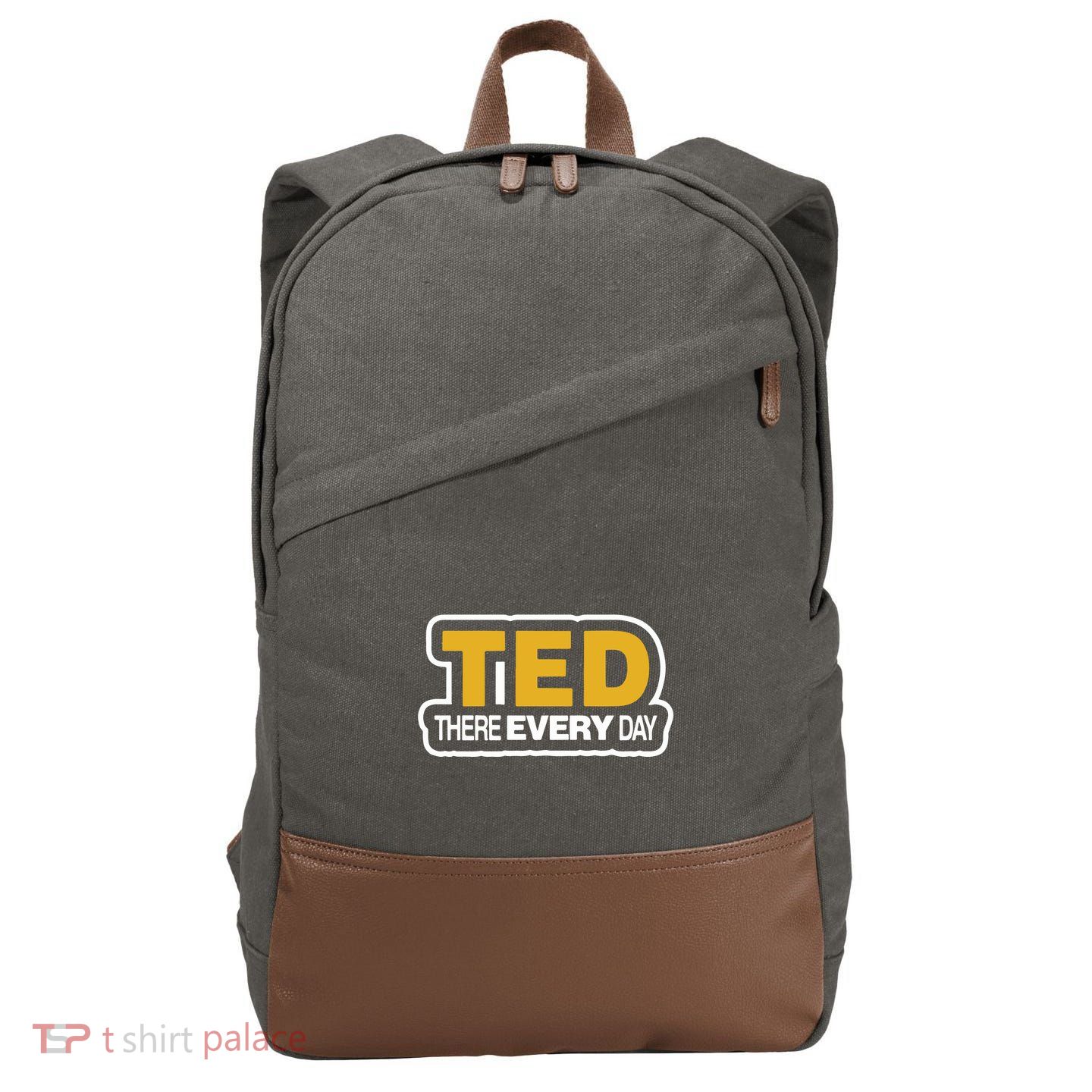 Ted There Every Day Cotton Canvas Backpack
