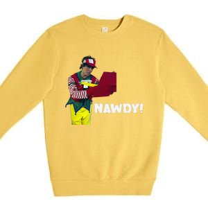 Tally The Elf Nawdy! Innocent Funny Christmas Holiday Premium Crewneck Sweatshirt