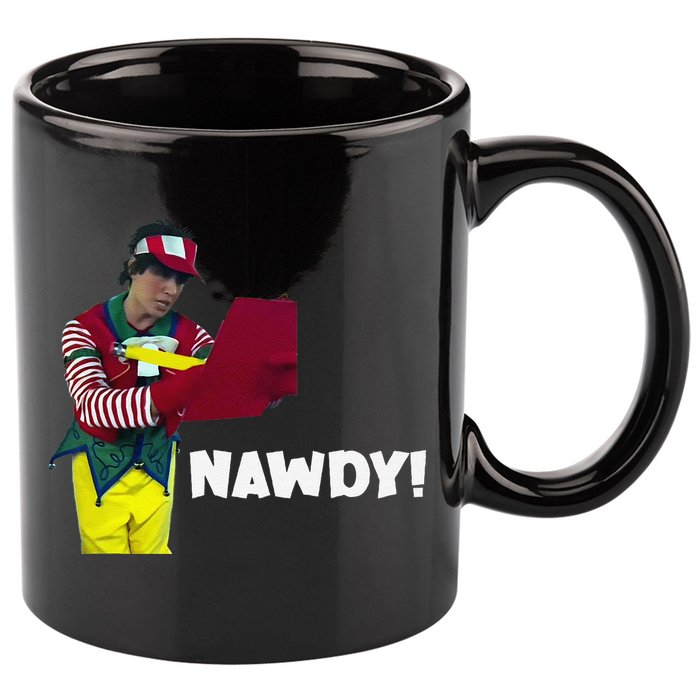 Tally The Elf Nawdy! Innocent Funny Christmas Holiday 11oz C Handle Ceramic Mug