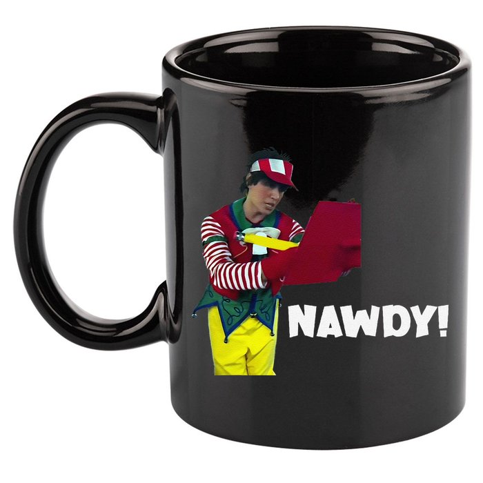 Tally The Elf Nawdy! Innocent Funny Christmas Holiday 11oz C Handle Ceramic Mug