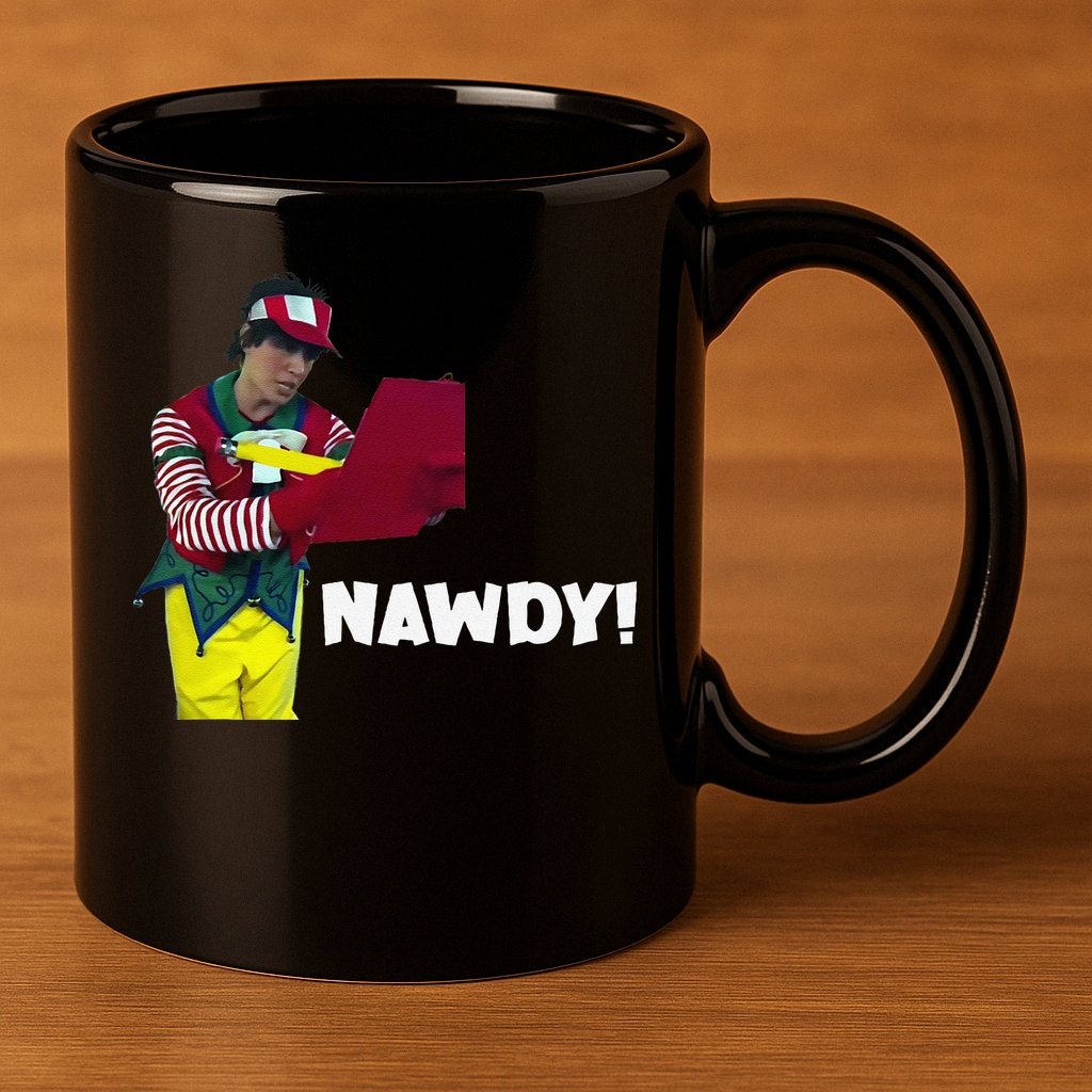 Tally The Elf Nawdy! Innocent Funny Christmas Holiday 11oz C Handle Ceramic Mug