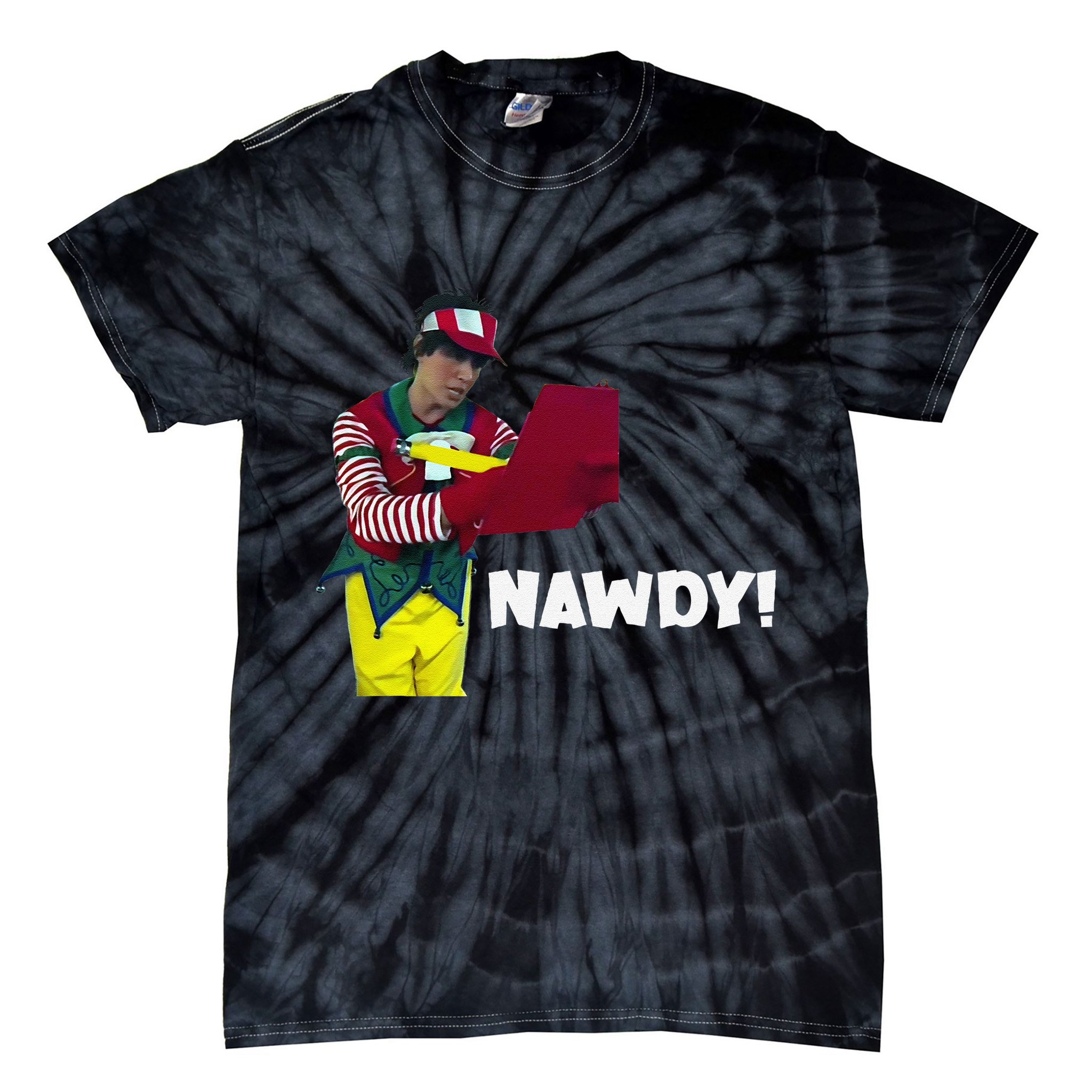 Tally The Elf Nawdy! Innocent Funny Christmas Holiday Tie-Dye T-Shirt