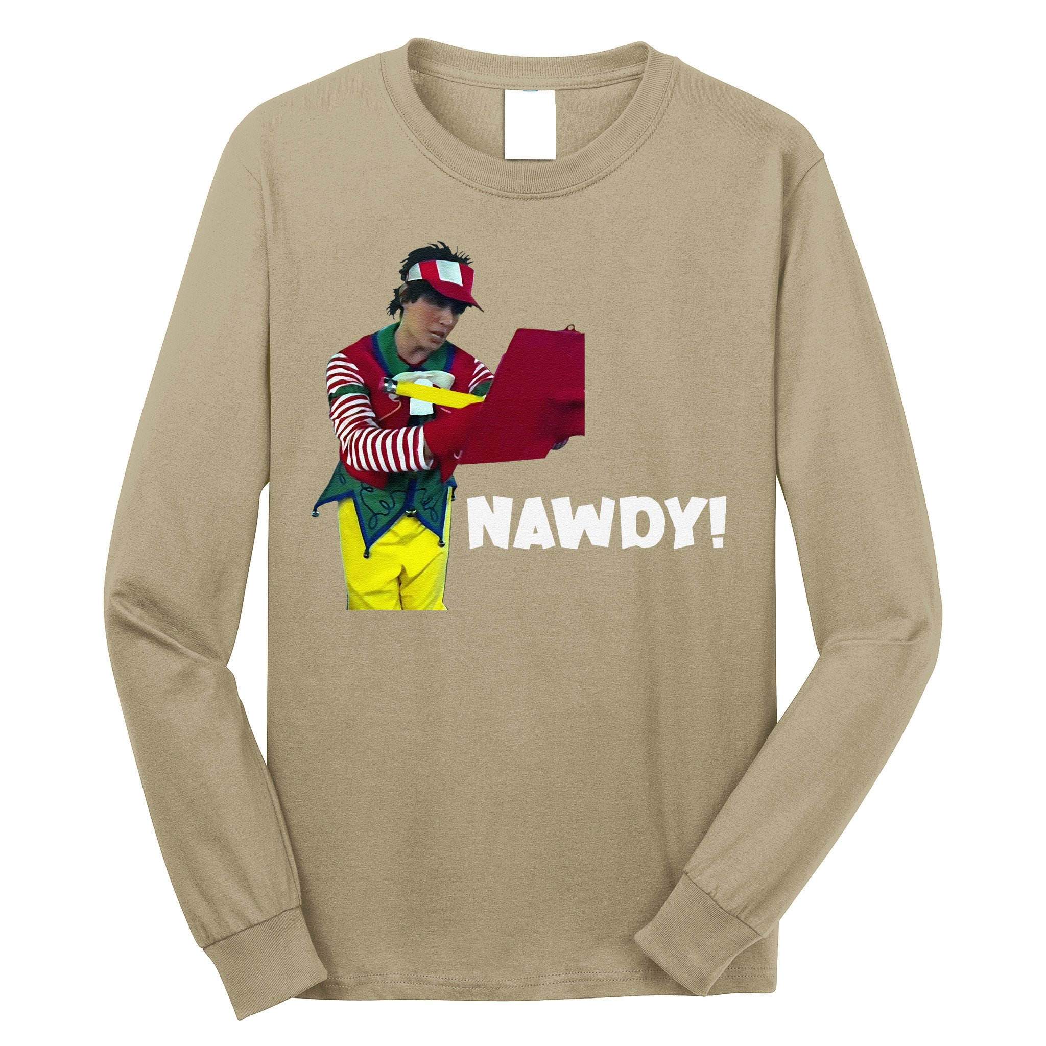Tally The Elf Nawdy! Innocent Funny Christmas Holiday Long Sleeve Shirt