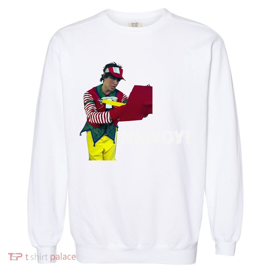 Tally The Elf Nawdy! Innocent Funny Christmas Holiday Garment-Dyed Sweatshirt