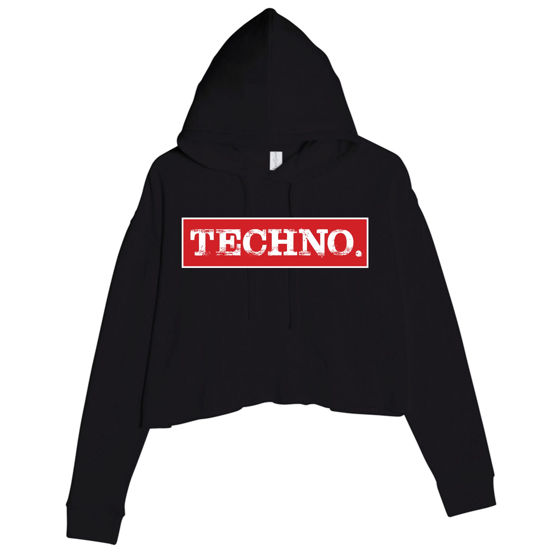 Techno Crop Fleece Hoodie