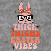 Thick Thighs Easter Vibes Bunny Spring Season 7-Panel Snapback Hat