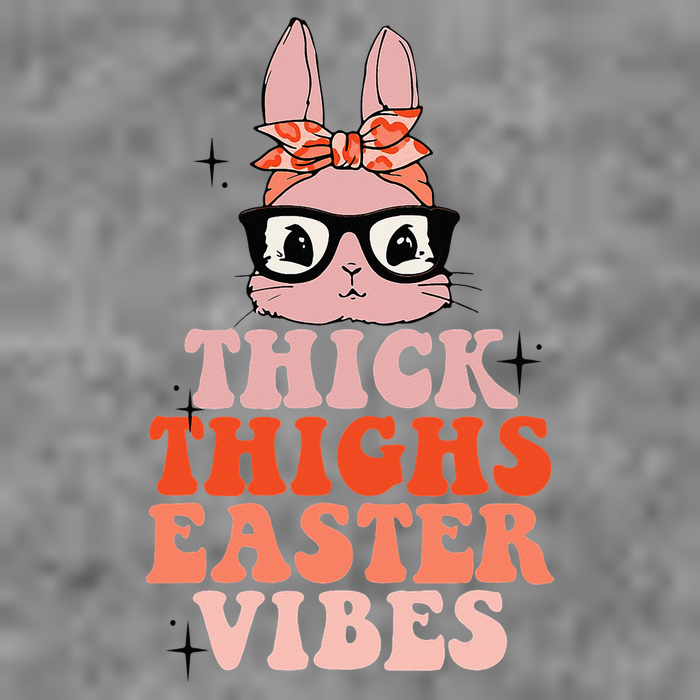 Thick Thighs Easter Vibes Bunny Spring Season 7-Panel Snapback Hat