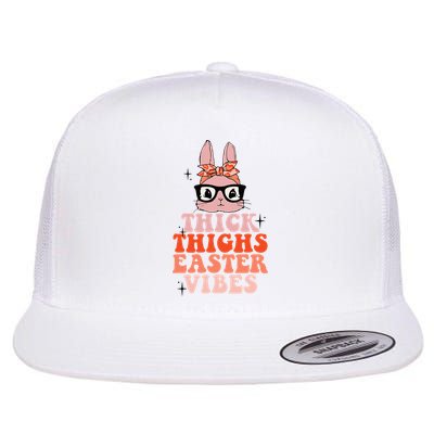 Thick Thighs Easter Vibes Bunny Spring Season Flatbill Hat