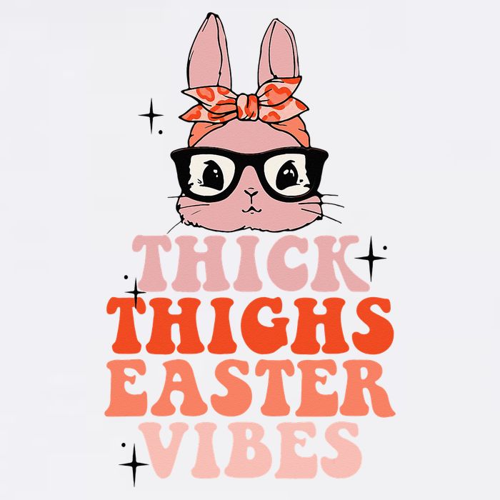 Thick Thighs Easter Vibes Bunny Spring Season Cooling Performance Long Sleeve Crew
