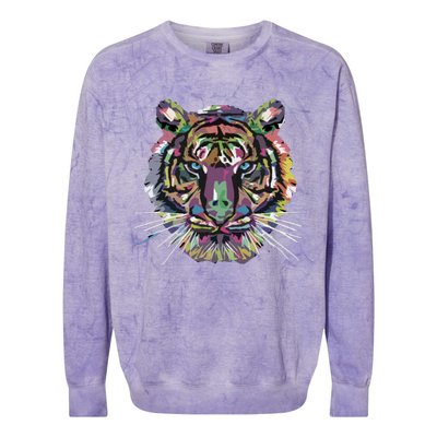 Tiger Trendy Easy Animal Print Tiger Cool Gift Colorblast Crewneck Sweatshirt