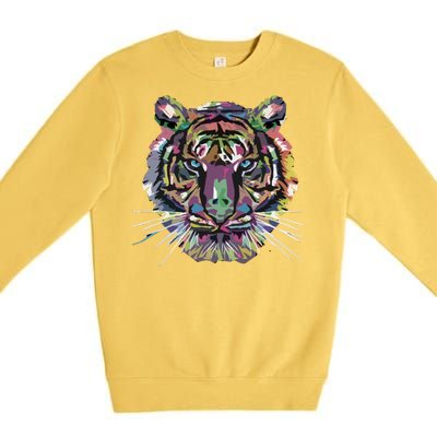 Tiger Trendy Easy Animal Print Tiger Cool Gift Premium Crewneck Sweatshirt