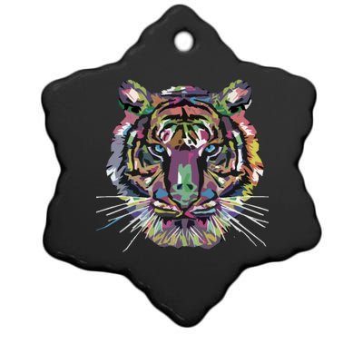 Tiger Trendy Easy Animal Print Tiger Cool Gift Ceramic Star Ornament