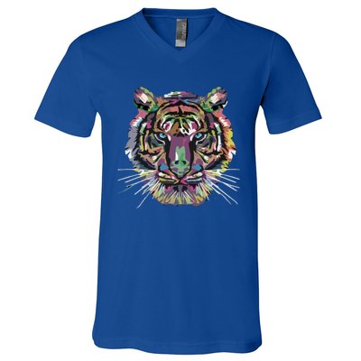 Tiger Trendy Easy Animal Print Tiger Cool Gift V-Neck T-Shirt