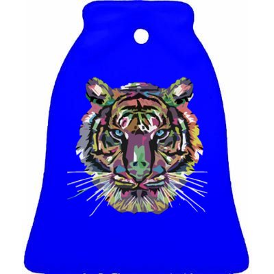 Tiger Trendy Easy Animal Print Tiger Cool Gift Ceramic Bell Ornament