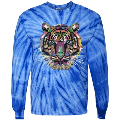 Tiger Trendy Easy Animal Print Tiger Cool Gift Tie-Dye Long Sleeve Shirt