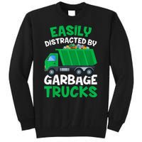 Trash Truck Easily Distracted By Garbage Trucks Tall Sweatshirt