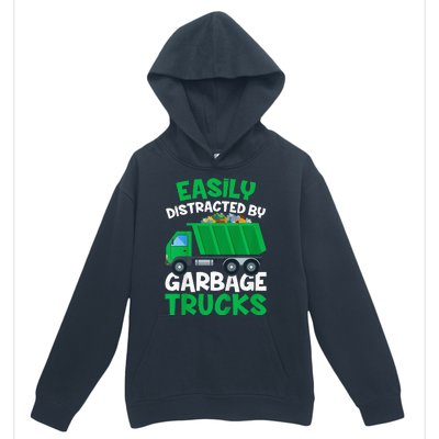 Trash Truck Easily Distracted By Garbage Trucks Urban Pullover Hoodie