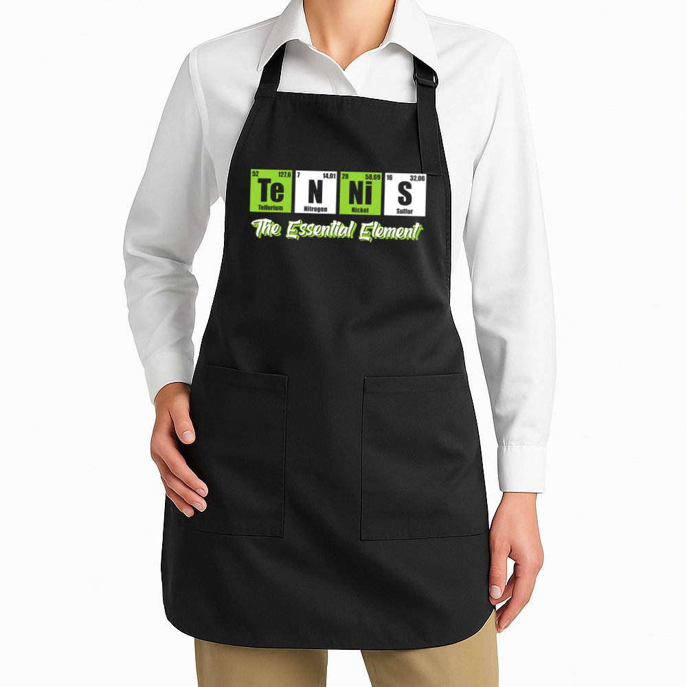 Tennis The Essential Element Funny Love Tennis Apron