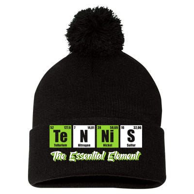 Tennis The Essential Element Funny Love Tennis Pom Pom 12in Knit Beanie