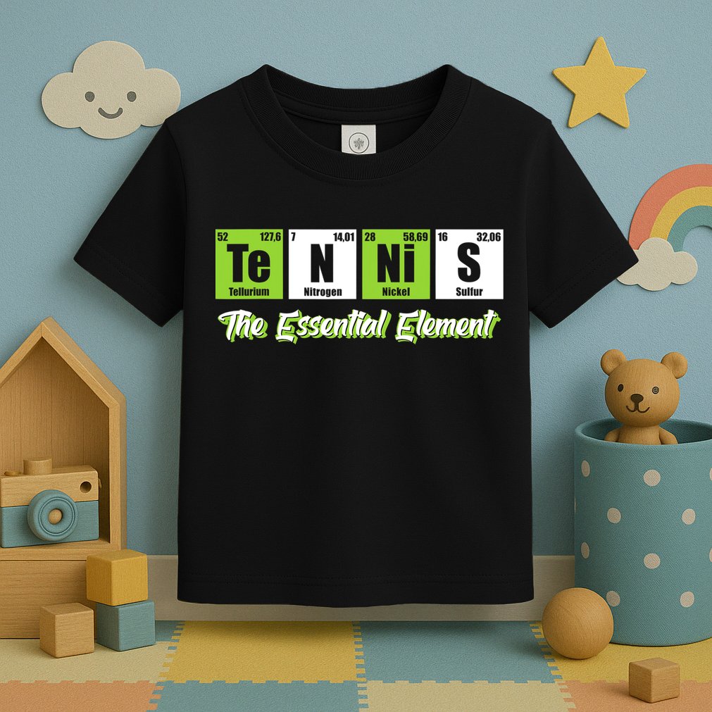 Tennis The Essential Element Funny Love Tennis Toddler T-Shirt