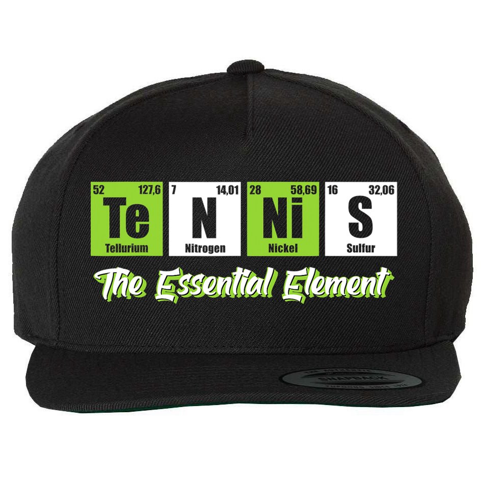Tennis The Essential Element Funny Love Tennis Wool Snapback Cap