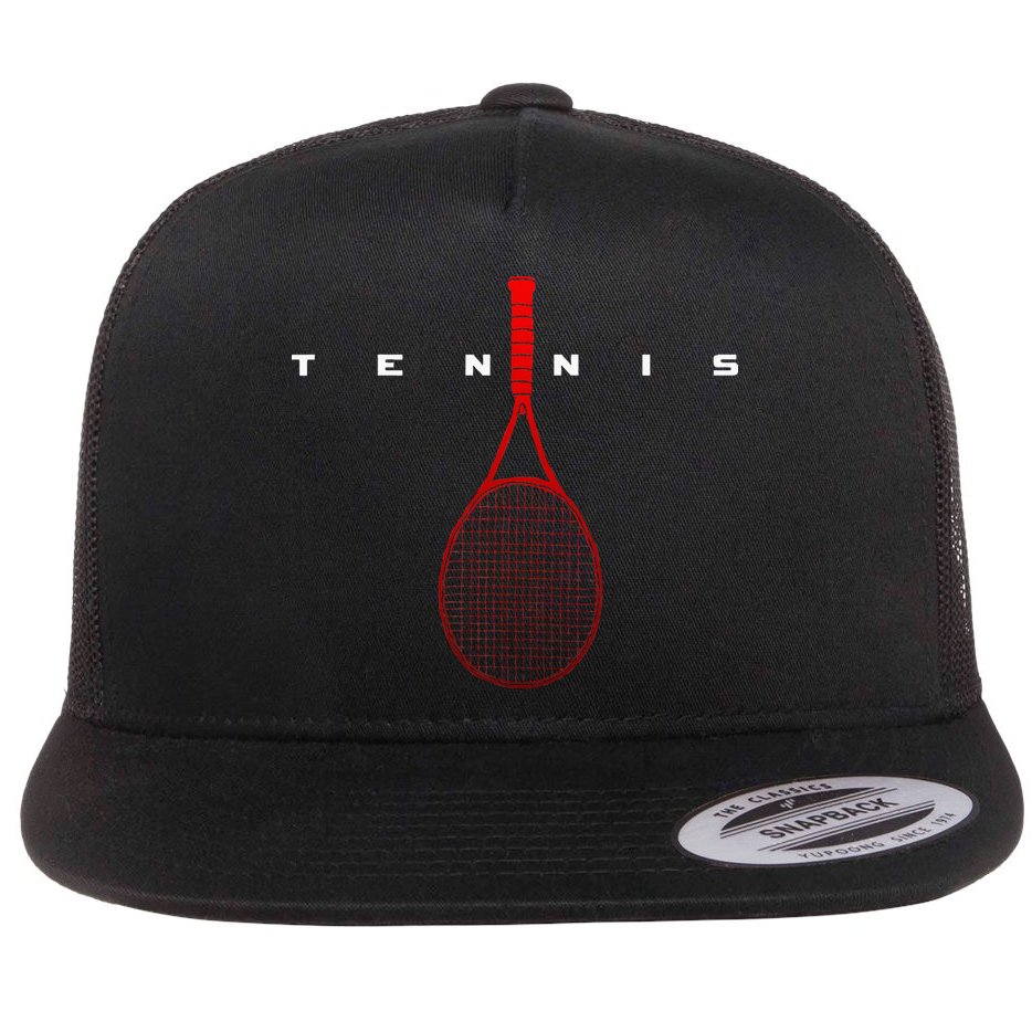 Tennis Flat Bill Trucker Hat
