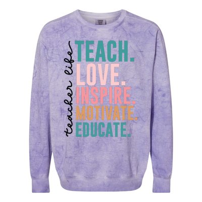 Teacher Colorblast Crewneck Sweatshirt