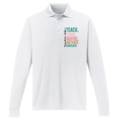 Teacher Performance Long Sleeve Polo