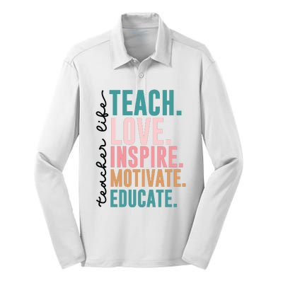 Teacher Silk Touch Performance Long Sleeve Polo