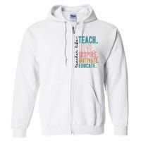 Teacher Full Zip Hoodie